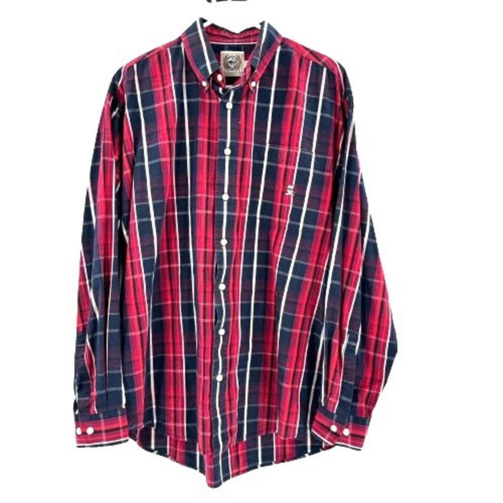 Cinch Western Shirt Men's Medium Red Black Plaid Landman Yellowstone Cowboy Work
